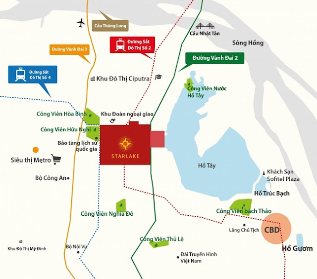 Vị trí dự án Grand Central Starlake